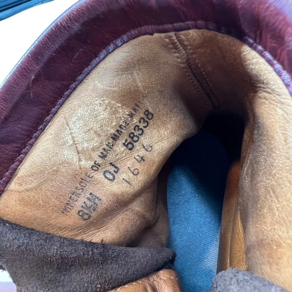 Oxblood Leather Work Boots  size 8
